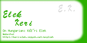 elek keri business card